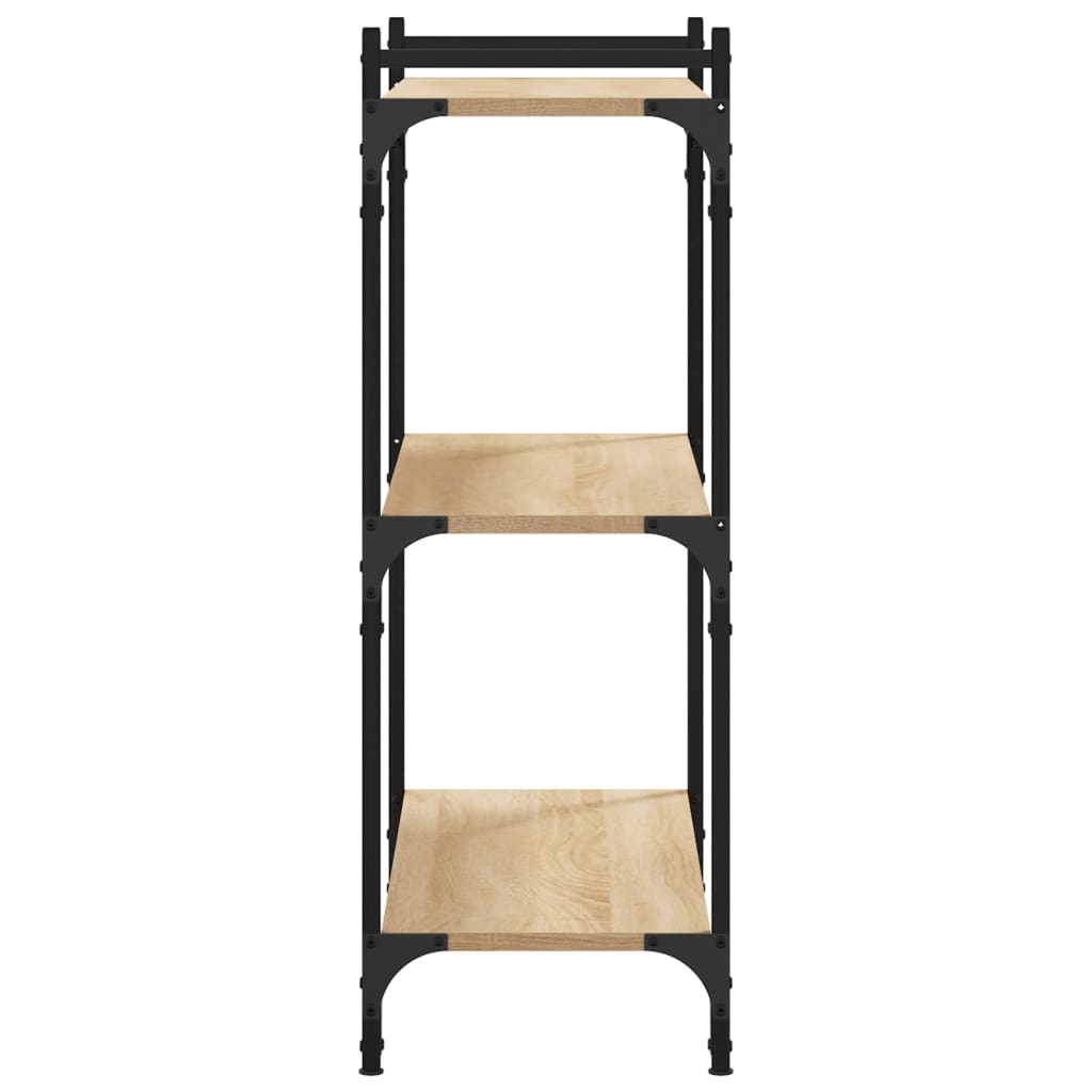 Bokhylle 3 etasjer sonoma eik 80x30x86 cm konstruert tre - DMF Handel
