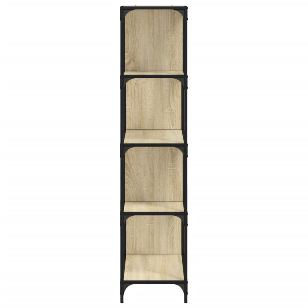 Bokhylle 4 etasjer sonoma eik 139x33,5x149 cm konstruert tre - DMF Handel