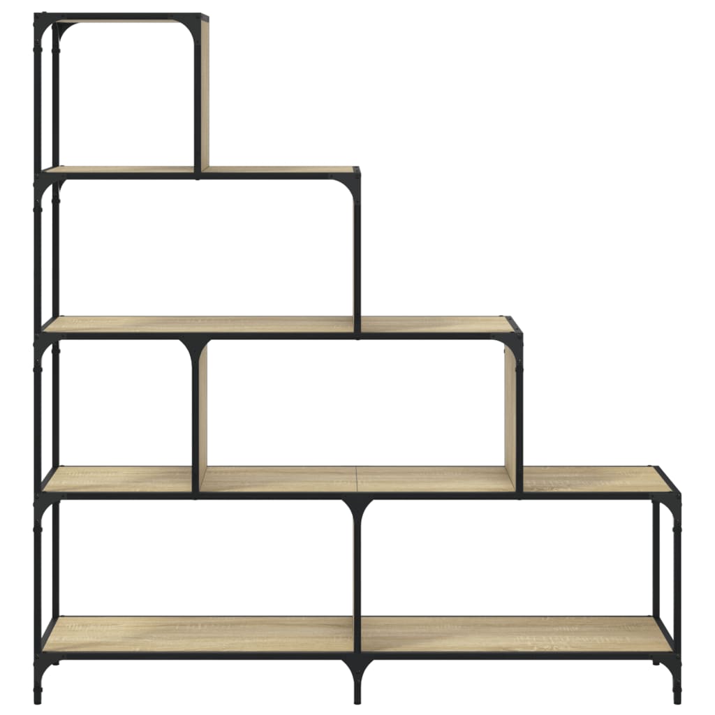 Bokhylle 4 etasjer sonoma eik 139x33,5x149 cm konstruert tre - DMF Handel