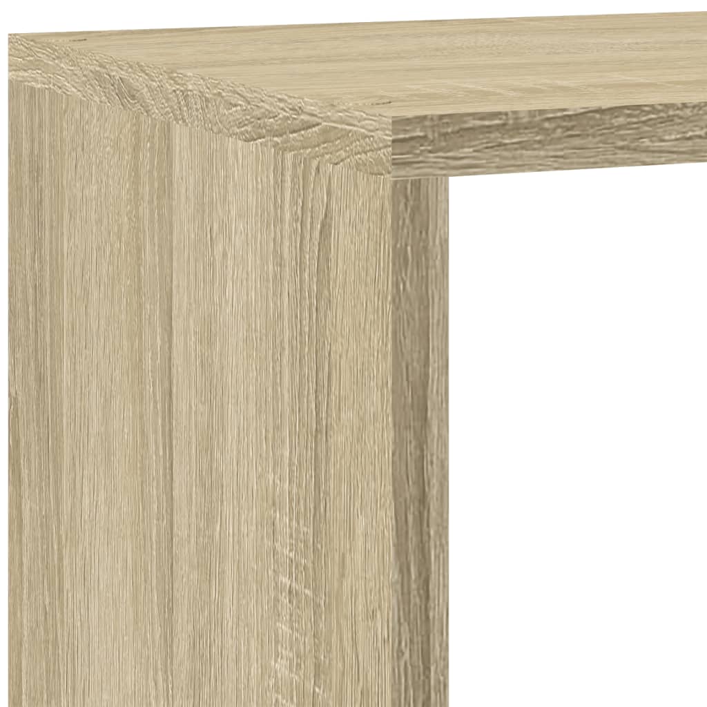 Bokhylle 4 etasjer sonoma eik 143,5x29x143,5 cm konstruert tre - DMF Handel