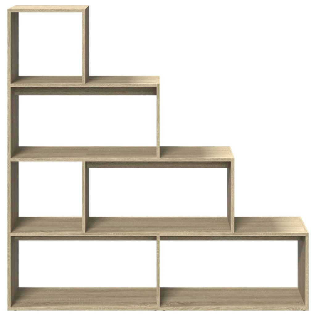 Bokhylle 4 etasjer sonoma eik 143,5x29x143,5 cm konstruert tre - DMF Handel