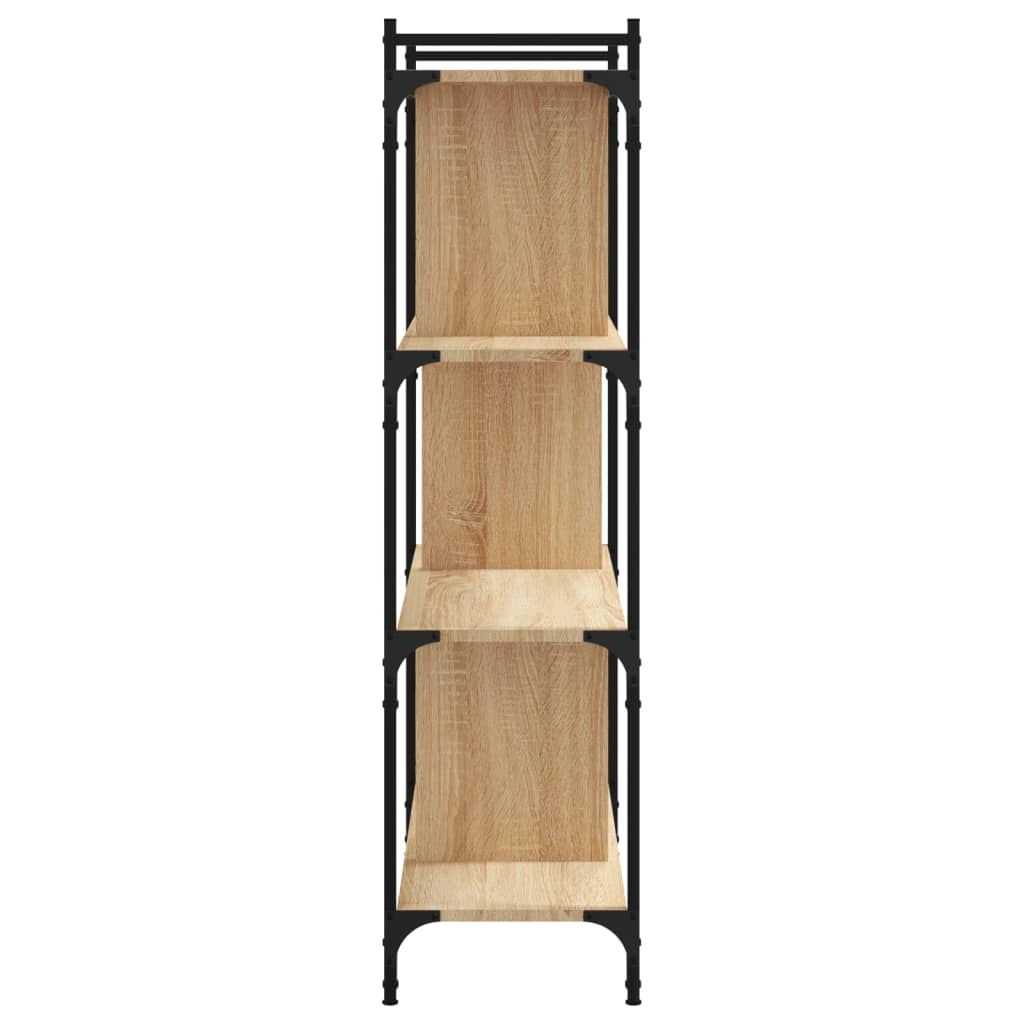 Bokhylle 4 etasjer sonoma eik 76x32x123 cm konstruert tre - DMF Handel