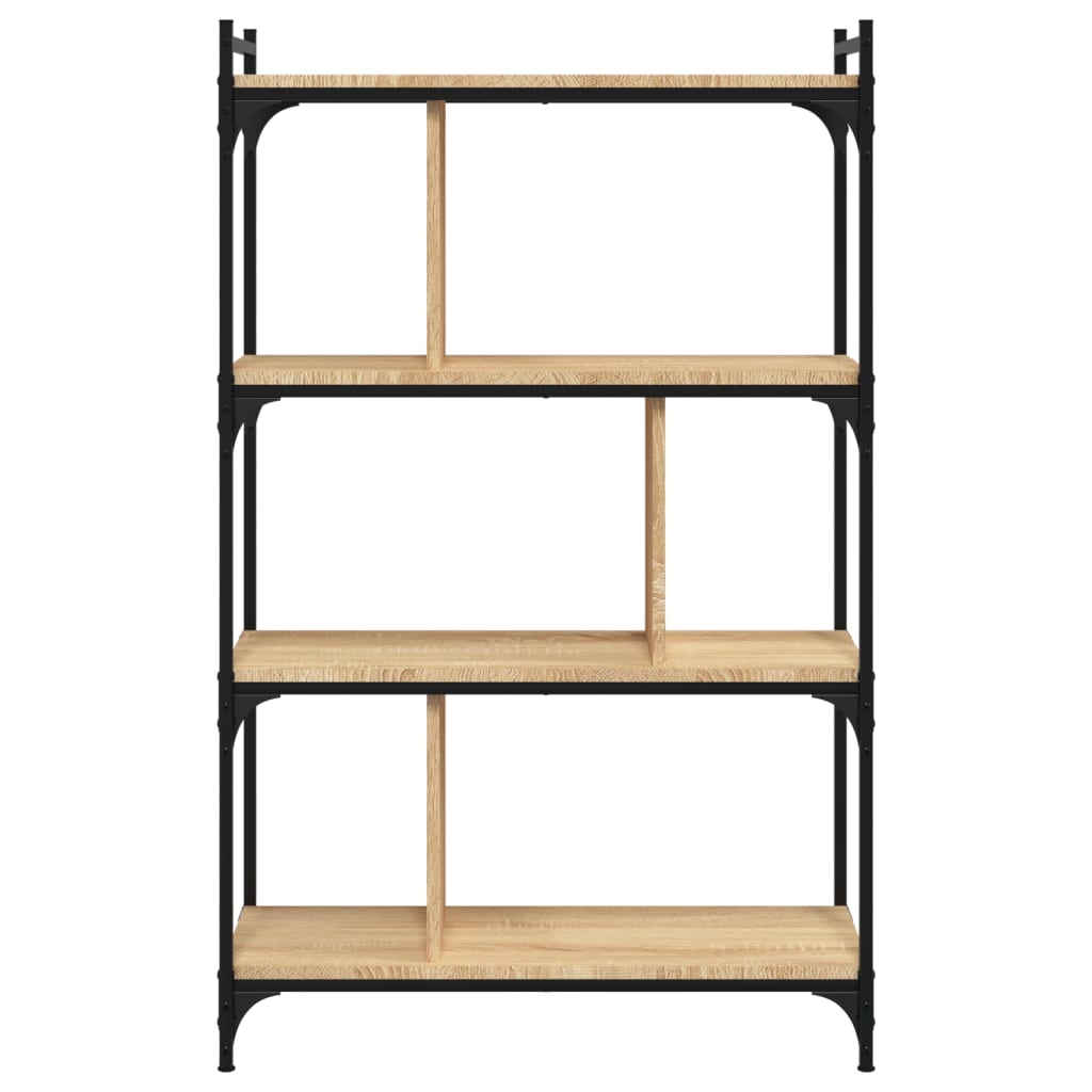 Bokhylle 4 etasjer sonoma eik 76x32x123 cm konstruert tre - DMF Handel