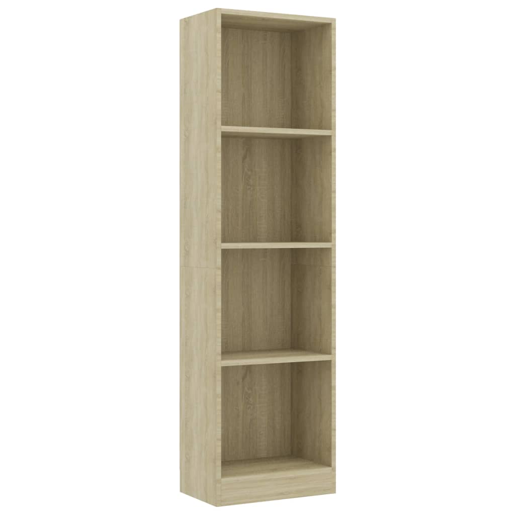 Bokhylle 4 nivå sonoma eik 40x24x142 cm konstruert tre - DMF Handel