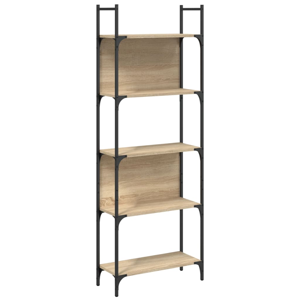 Bokhylle 5 etasjer sonoma eik 60,5x24x166,5 cm konstruert tre - DMF Handel
