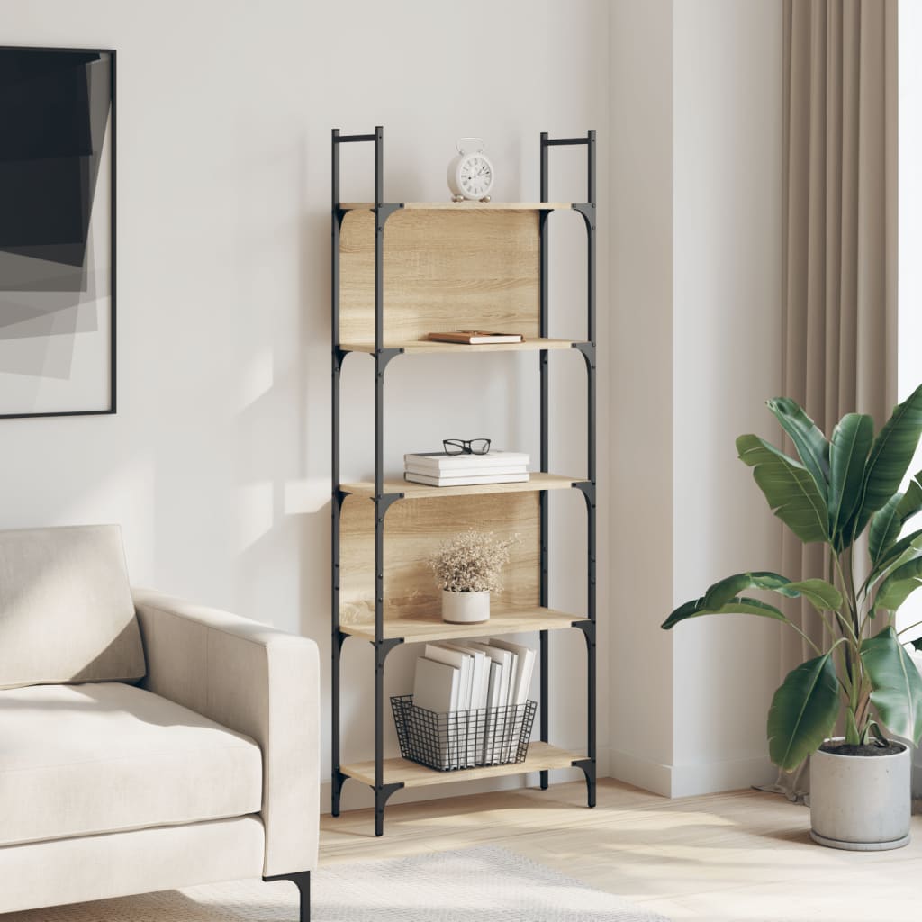 Bokhylle 5 etasjer sonoma eik 60,5x24x166,5 cm konstruert tre - DMF Handel