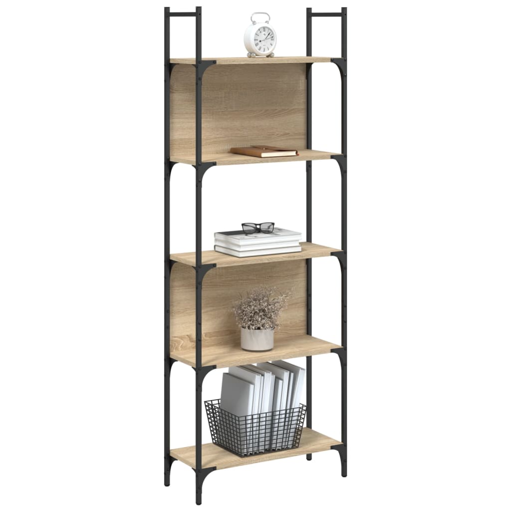 Bokhylle 5 etasjer sonoma eik 60,5x24x166,5 cm konstruert tre - DMF Handel
