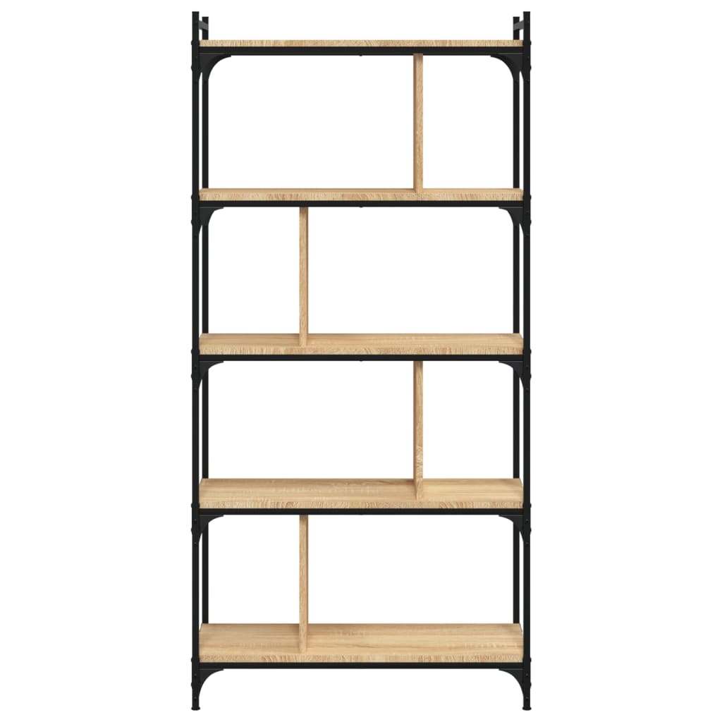 Bokhylle 5 etasjer sonoma eik 76x32x158 cm konstruert tre - DMF Handel