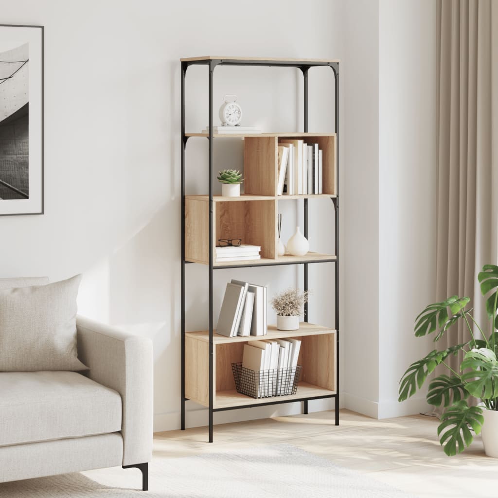Bokhylle 5 etasjer sonoma eik 76x33x188,5 cm konstruert tre - DMF Handel