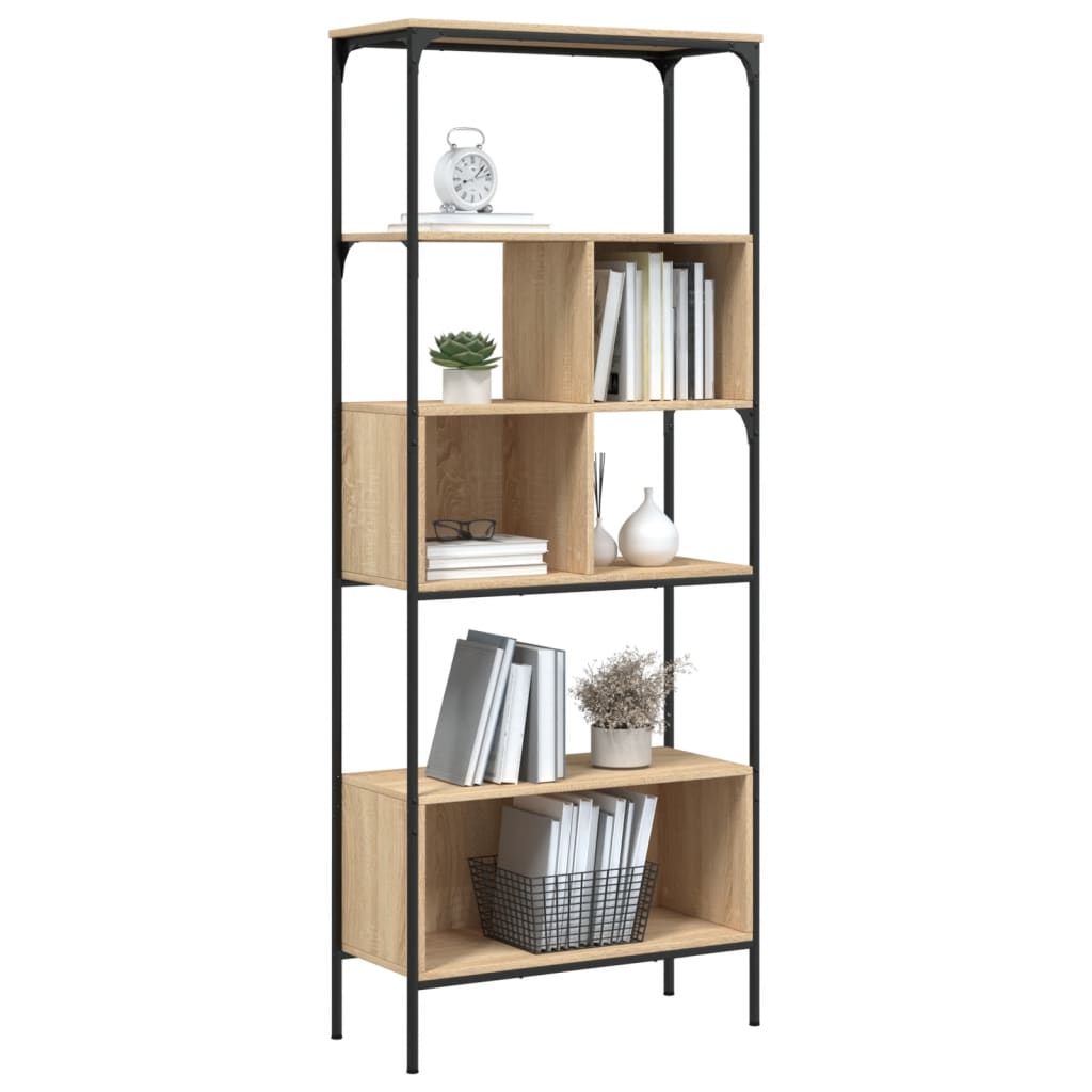 Bokhylle 5 etasjer sonoma eik 76x33x188,5 cm konstruert tre - DMF Handel