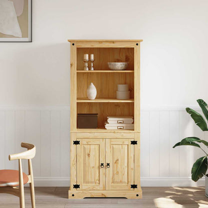Vitrine meksikansk corona-stil furu 80x40x170 cm