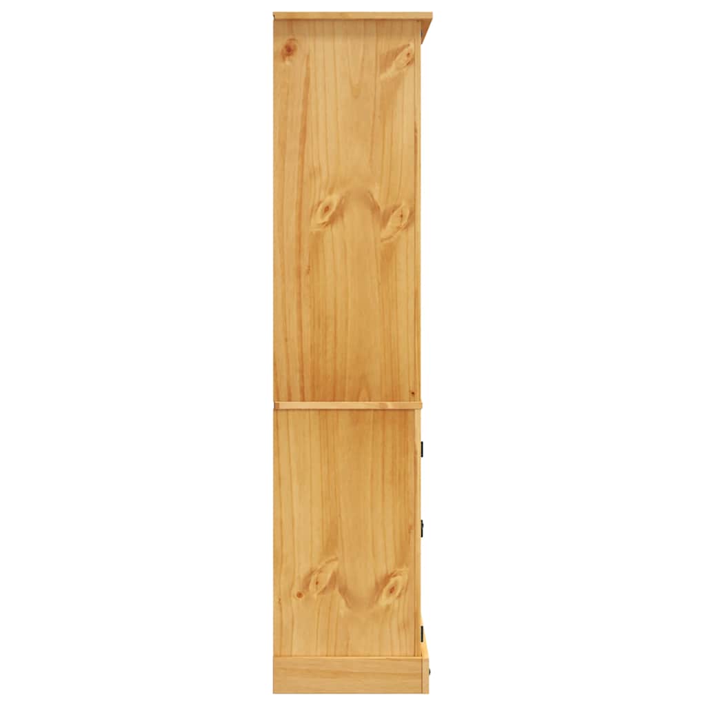 Vitrine meksikansk corona-stil furu 80x40x170 cm