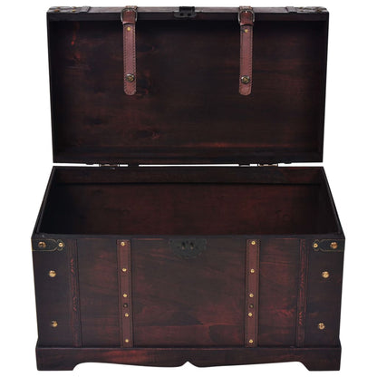 Vintage skattekiste tre 66x38x40 cm