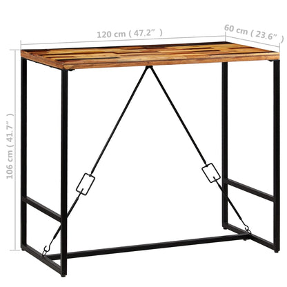 Barbord gjenvunnet heltre 120x60x106 cm