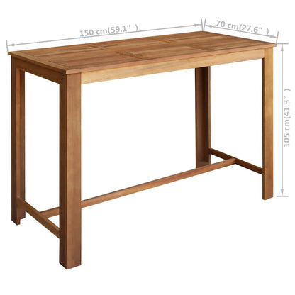Barbord heltre akasie 150x70x105 cm