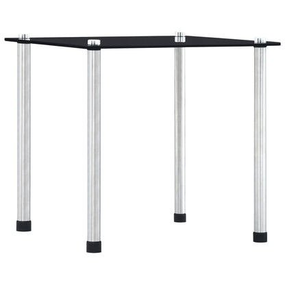 Stablebord 3 stk svart herdet glass