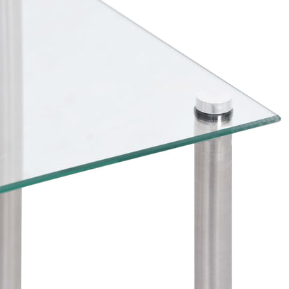 Stablebord 3 stk gjennomsiktig herdet glass