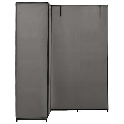 Hjørnegarderobe grå 130x87x169 cm
