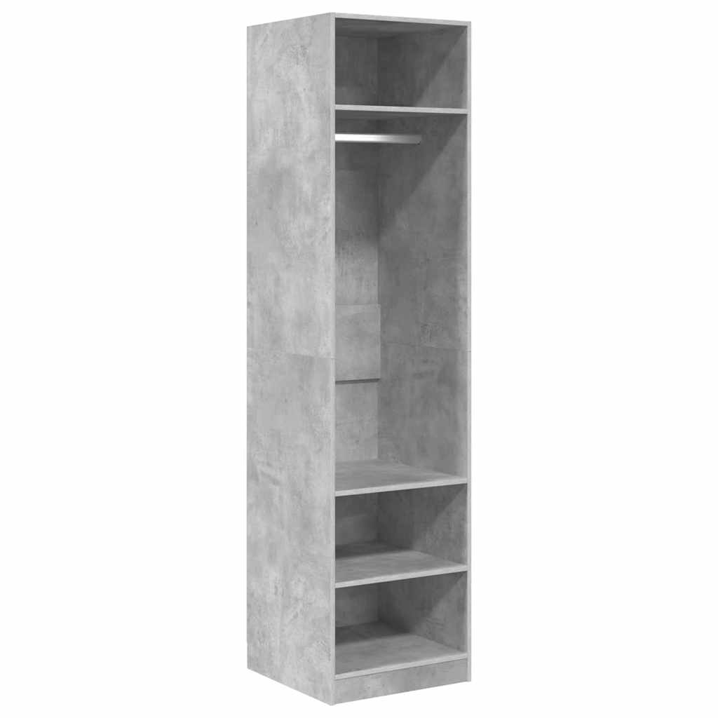 Garderobe betonggrå 50x50x200 cm konstruert tre