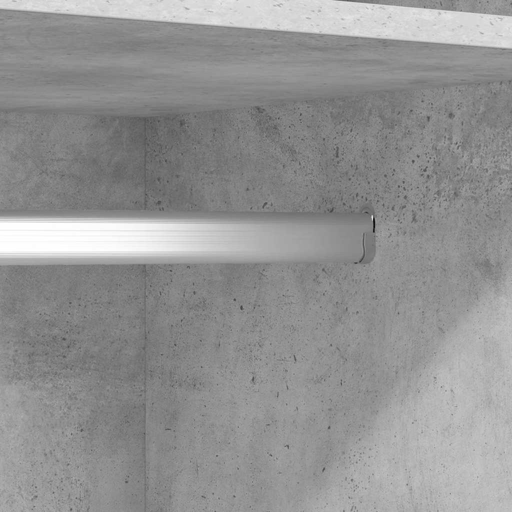 Garderobe betonggrå 50x50x200 cm konstruert tre