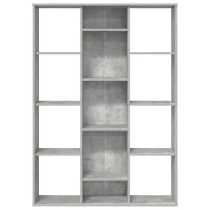 Bokhylle/Romdeler betonggrå 100x24x140 cm konstruert tre