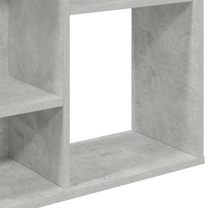 Bokhylle/Romdeler betonggrå 100x24x140 cm konstruert tre