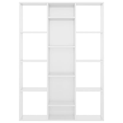 Bokhylle/Romdeler høyglans hvit 100x24x140 cm konstruert tre