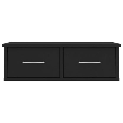 Veggskuff svart 60x26x18,5 cm konstruert tre