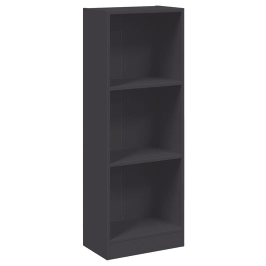 Bokhylle 3 nivåer hvit 40x24x109 cm konstruert tre