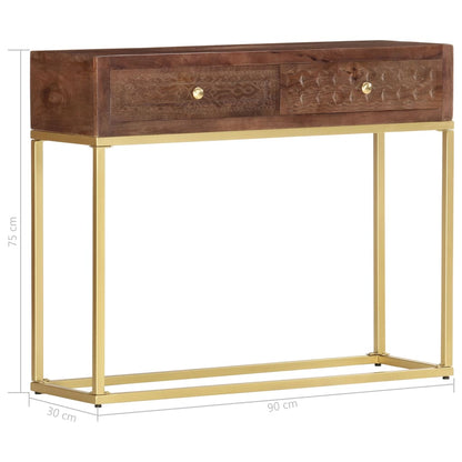 Konsollbord 90x30x75 cm heltre mango