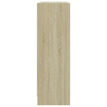Bokhylle sonoma eik 80x24x75 cm konstruert tre