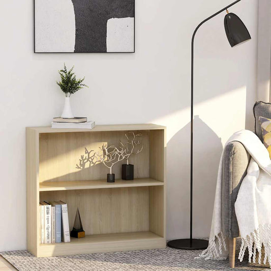 Bokhylle sonoma eik 80x24x75 cm konstruert tre