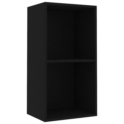 Bokhylle svart 40x30x76,5 cm konstruert tre