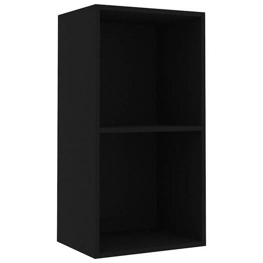 Bokhylle svart 40x30x76,5 cm konstruert tre