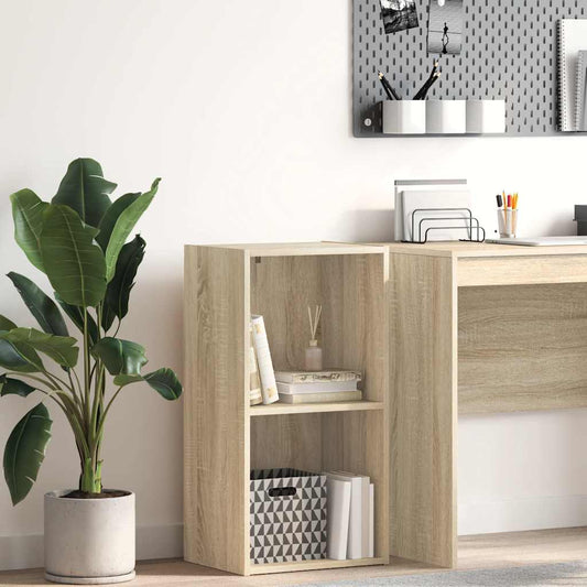 Bokhylle 2 nivåer sonoma eik 40x30x76,5 cm konstruert tre