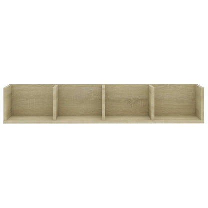 Veggmontert CD-hylle sonoma eik 100x18x18 cm konstruert tre