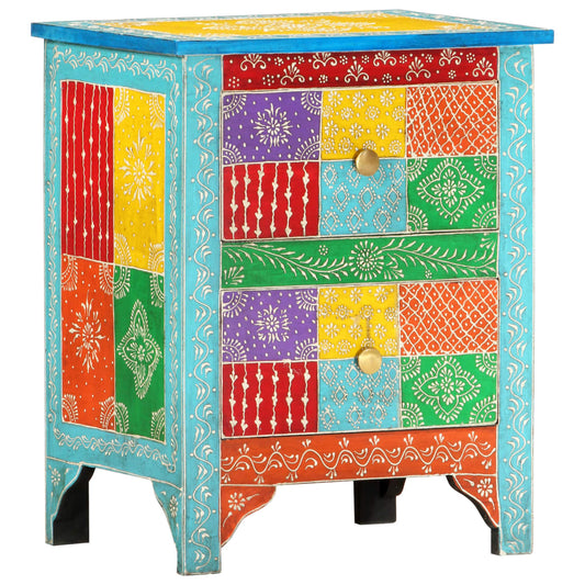 Håndmalt nattbord 40x30x50 cm heltre mango