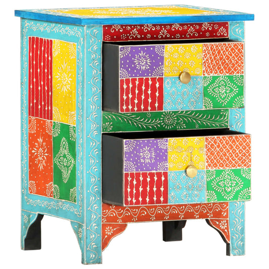 Håndmalt nattbord 40x30x50 cm heltre mango