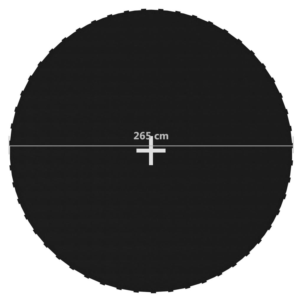 Hoppematte stoff svart for 3,05 m rund trampoline