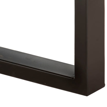 Benk 110 cm grov heltre mango og stål