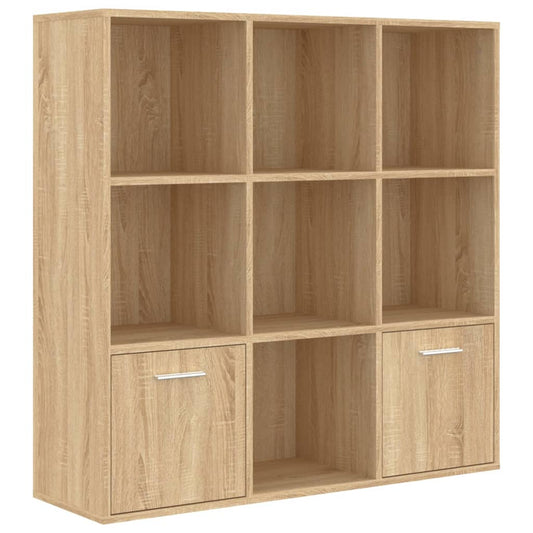 Bokhylle sonoma eik 98x30x98 cm konstruert tre
