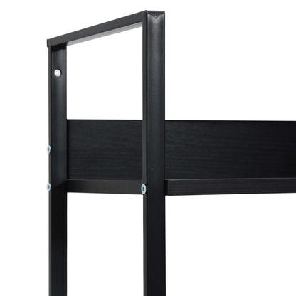Bokhylle 5 lag svart 60x27,6x158,5 cm konstruert tre