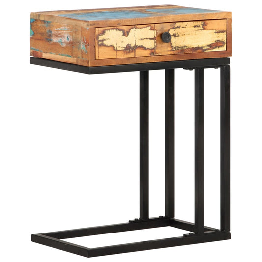 U-formet sidebord 45x30x61 cm gjenvunnet heltre