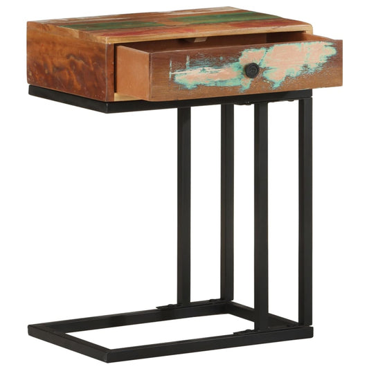 U-formet sidebord 45x30x61 cm gjenvunnet heltre