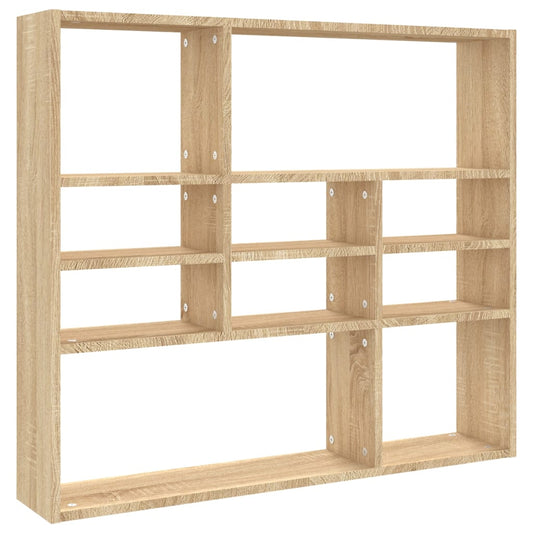 Vegghylle sonoma eik 90x16x78 cm sponplate
