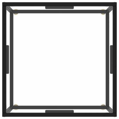Salongbord svart med herdet glass 60x60x35 cm
