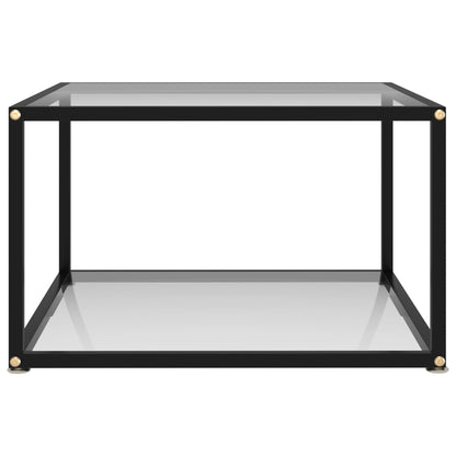 Salongbord gjennomsiktig 60x60x35 cm herdet glass