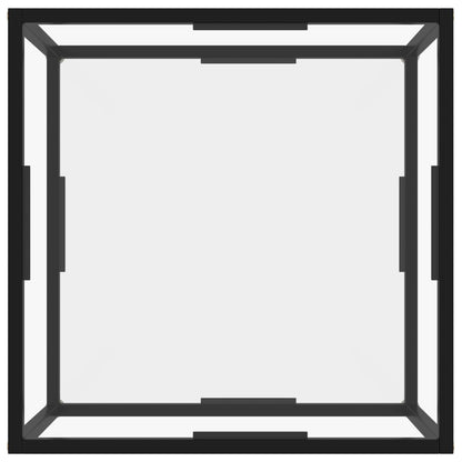 Salongbord gjennomsiktig 60x60x35 cm herdet glass