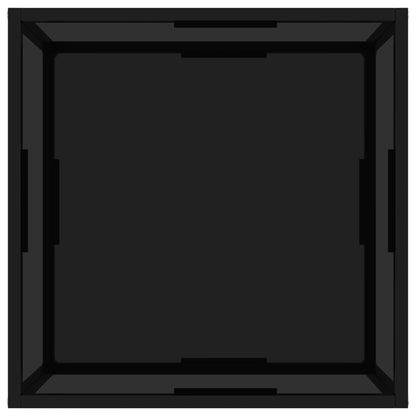 Salongbord svart 60x60x35 cm herdet glass