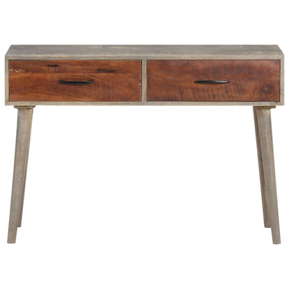 Konsollbord grå 110x35x75 cm grov heltre mango